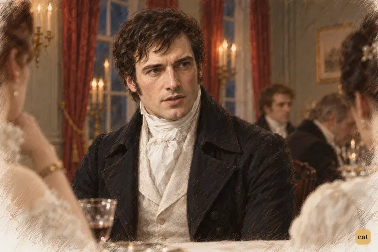 Darcy calmly pronounces the consequences of the Bennets’ low connections.