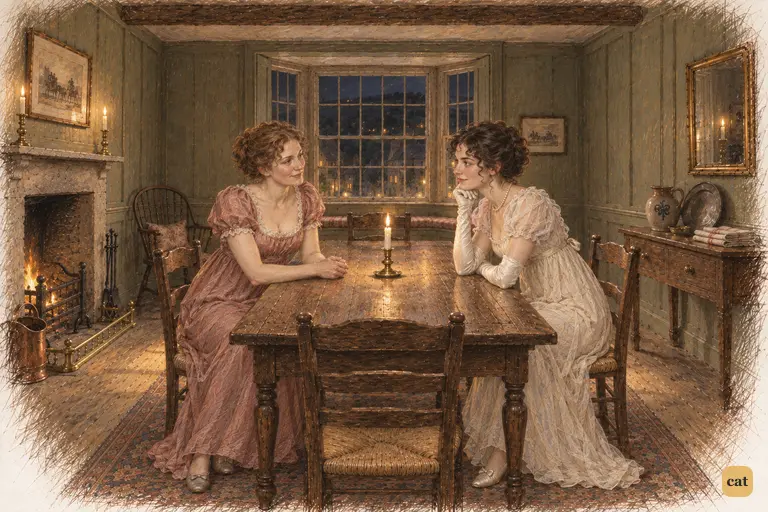 Elizabeth and Mrs. Gardiner quietly agree to visit Pemberley the following morning.