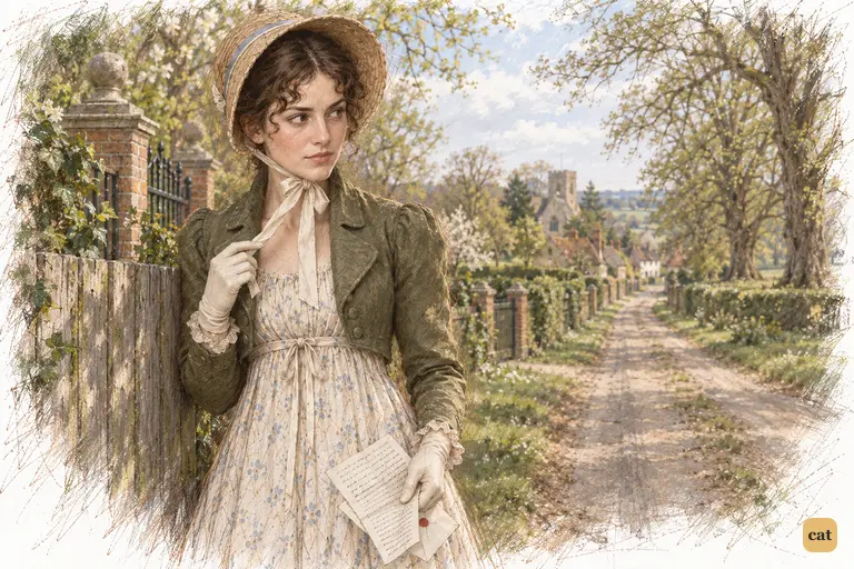 Elizabeth pauses against the park paling, Darcy’s letter lowered at her side.