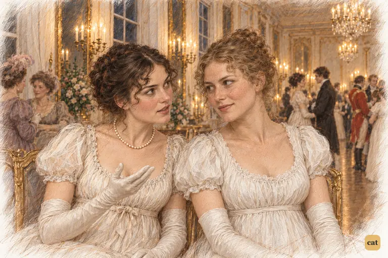 Elizabeth makes a theatrical protest at the prospect of finding Darcy agreeable.