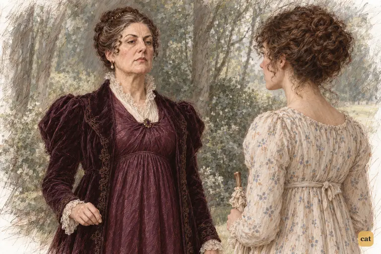 Elizabeth turns Lady Catherine’s own assertion back upon her.