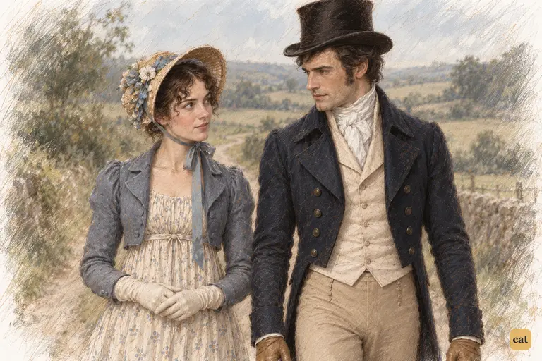 Elizabeth and Darcy agree to seek her parents’ consent separately as they walk toward Oakham Mount.