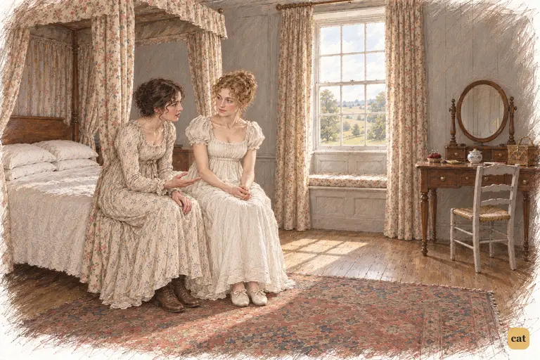 Elizabeth asks Jane whether they should reveal Wickham’s character to their acquaintance.