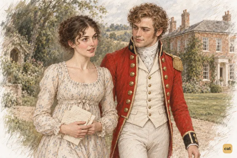 Elizabeth cites Darcy's supposed marriage, keeping his real purpose private