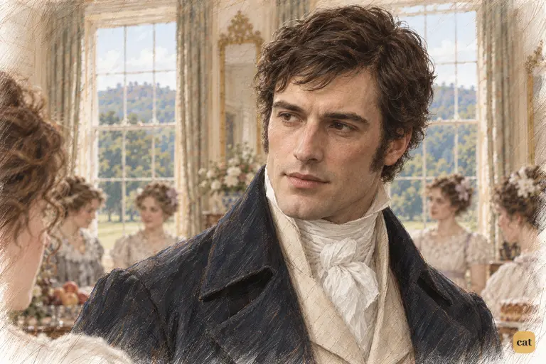 Darcy’s face eases as Elizabeth’s composure quiets his alarm.