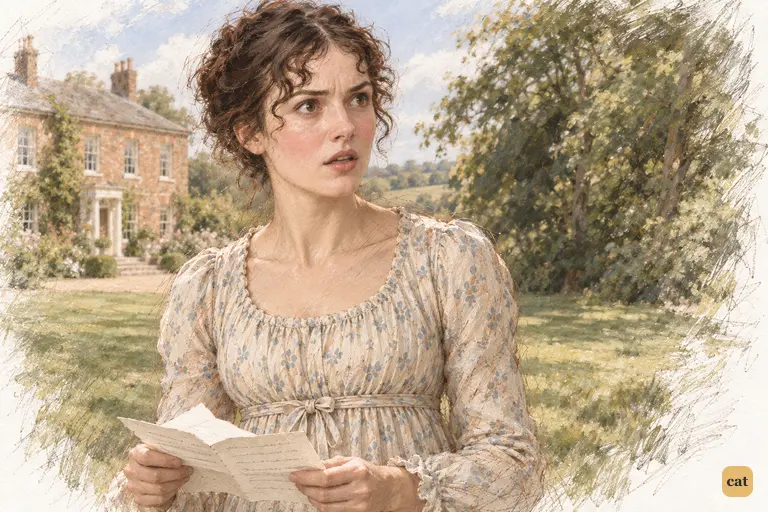 Elizabeth lowers her uncle’s letter and looks up at her father, flushed and breathless.