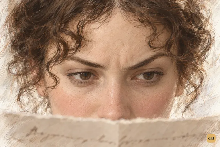 Elizabeth pauses over Mr. Collins’s satisfaction at having escaped her family’s disgrace.