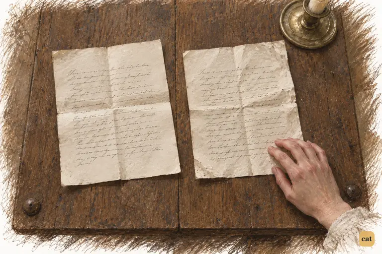 Jane’s two letters lie open on the oak table at Lambton.