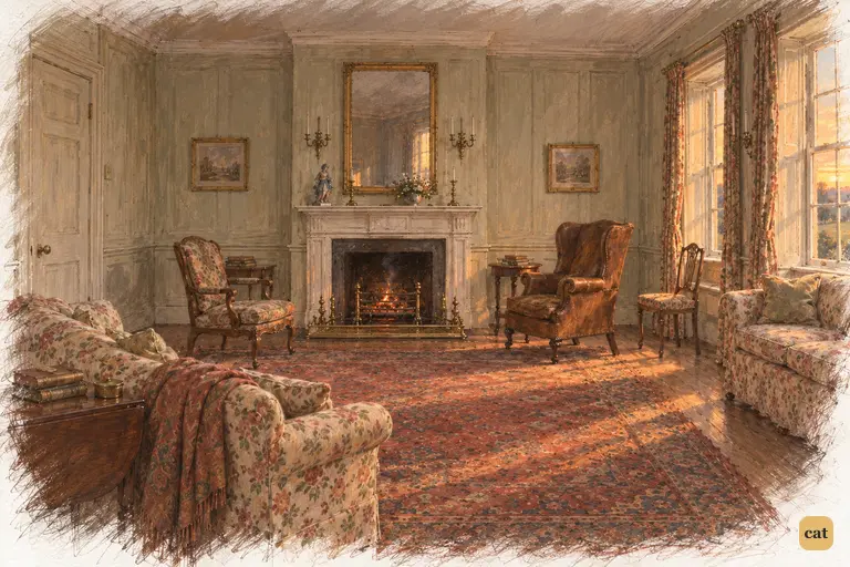 The drawing-room has emptied after the Bennets’ argument.