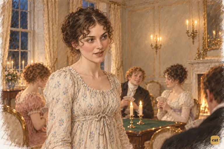 Elizabeth innocently challenges Darcy's lofty standard of an accomplished woman