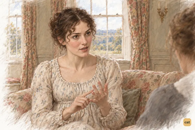 Elizabeth counts Jane’s few meetings with Bingley, her teasing giving way to earnest concern.