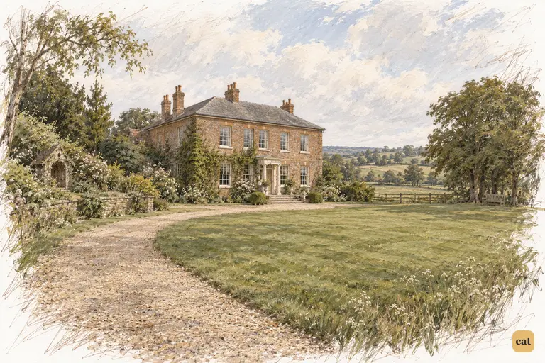 Longbourn rests in soft morning daylight a few days after Lady Catherine’s visit.
