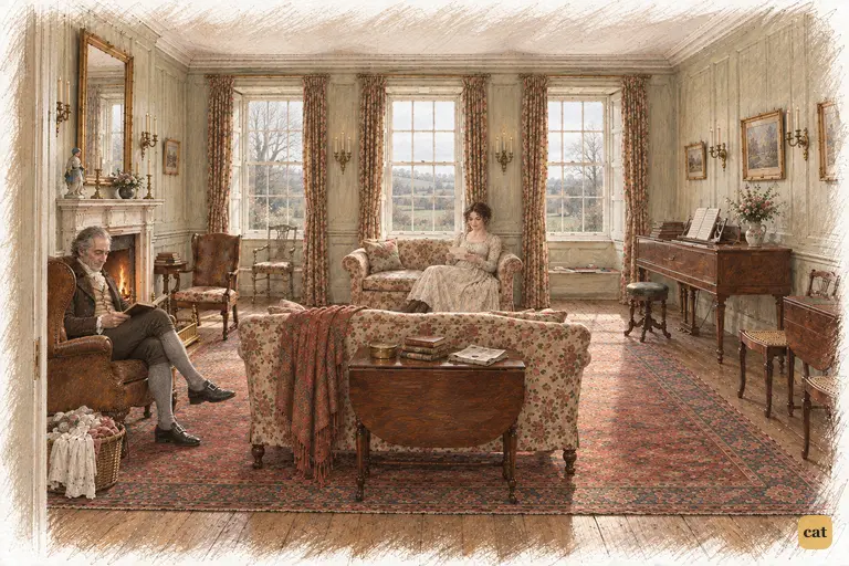 At Longbourn, Elizabeth pauses over Charlotte's letter, glad of the approaching journey