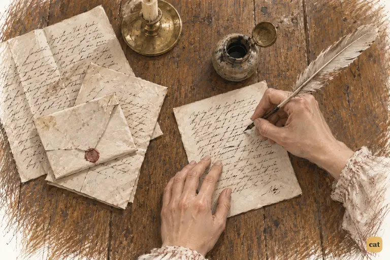 Elizabeth hurriedly writes polite excuses for leaving Lambton.