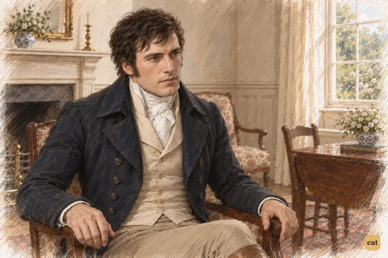 Darcy listens closely as Elizabeth qualifies the meaning of distance.