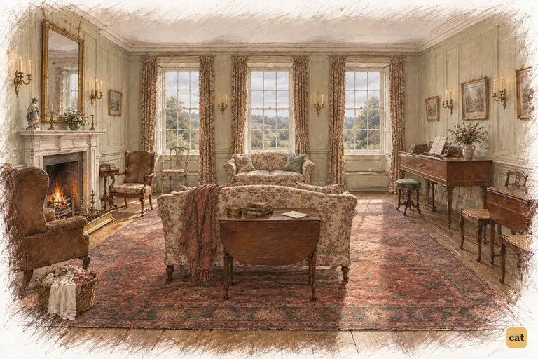 Gardiner’s folded letter rests among the empty seats at Longbourn