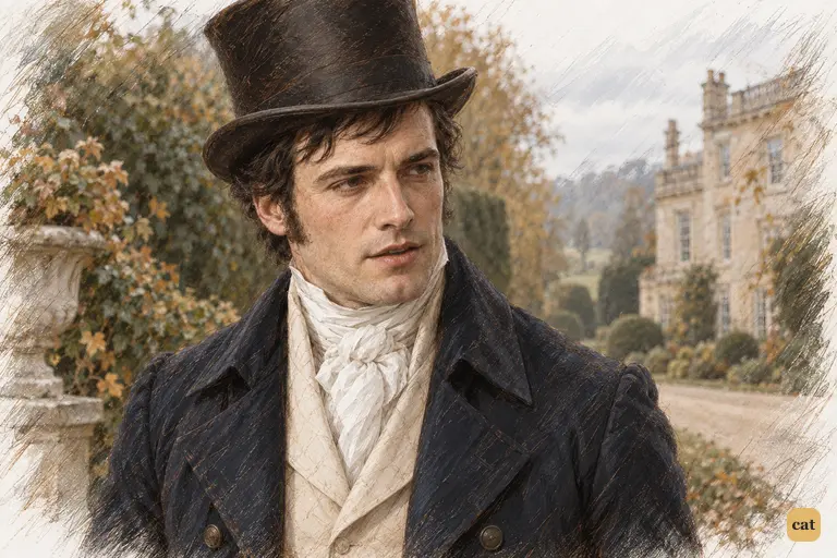 Darcy quietly admits his admiration for Elizabeth’s eyes as he continues along the shrubbery walk.