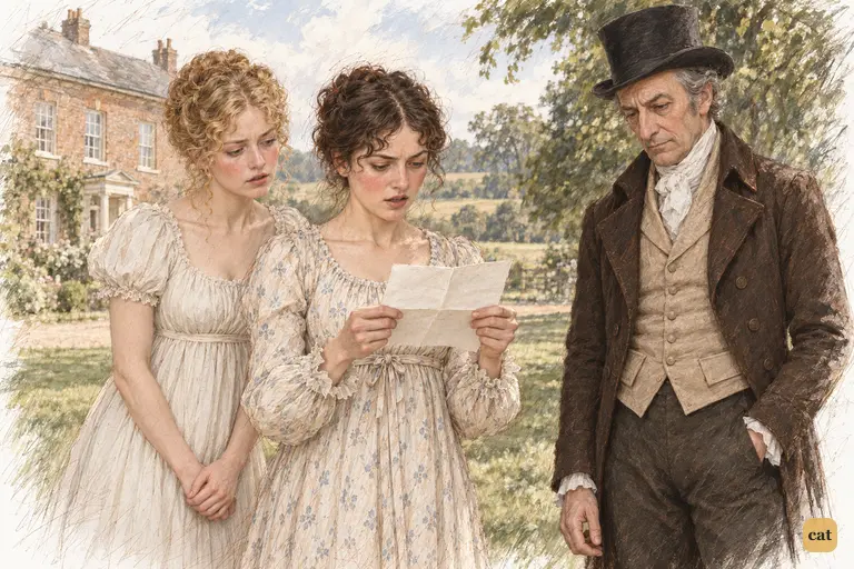 Elizabeth reads the terms of Mr. Gardiner’s letter aloud as Jane’s hope falters.