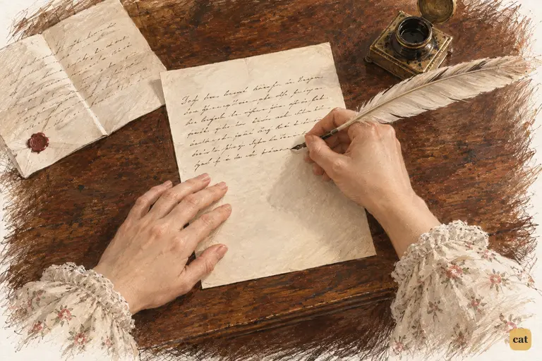 Elizabeth writes to her aunt with warm, unhurried assurance.