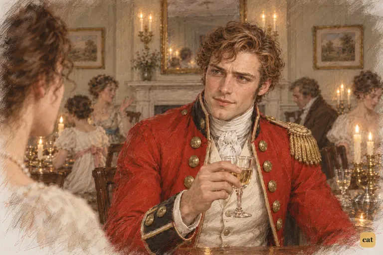 Elizabeth’s mention of Colonel Fitzwilliam briefly unsettles Wickham.