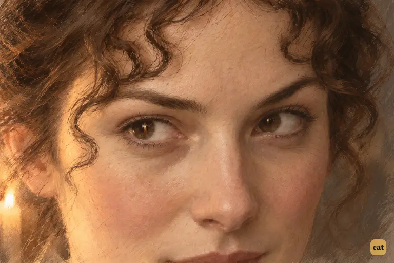 Elizabeth turns from the dark window toward Jane’s voice.