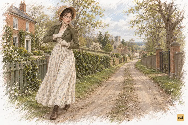 Elizabeth thrusts the folded letter into her spencer and turns sharply toward the empty lane.