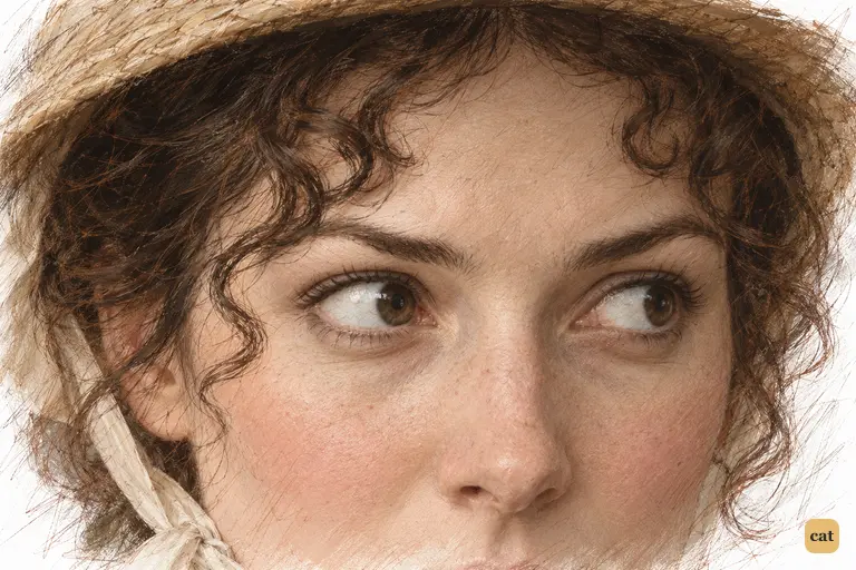 Elizabeth’s eyes dart toward the two gentlemen after their stiff exchange of greetings.