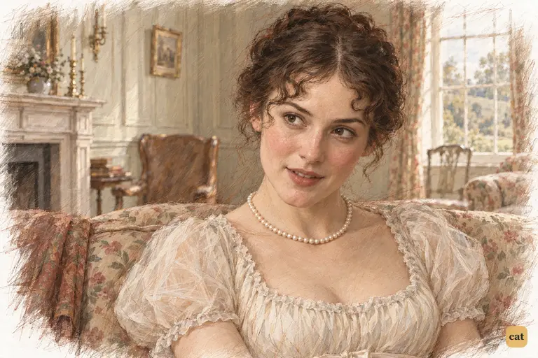 Elizabeth’s teasing smile softens as she begins her answer to Jane.