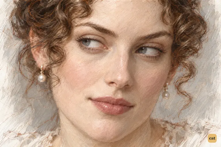 Caroline Bingley meets Mrs. Bennet's boast with a scornful sidelong smile at Darcy