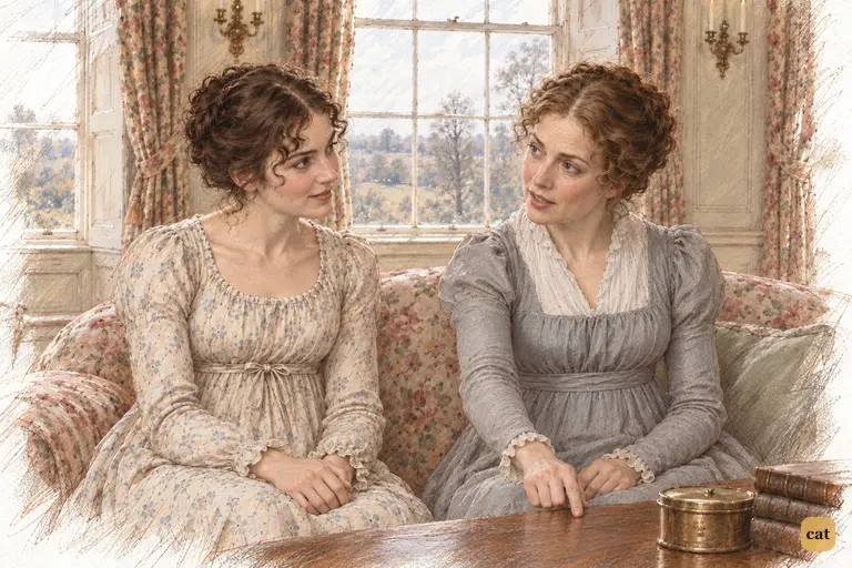 Mrs. Gardiner taps the table, asking Elizabeth not to prompt her mother's invitations