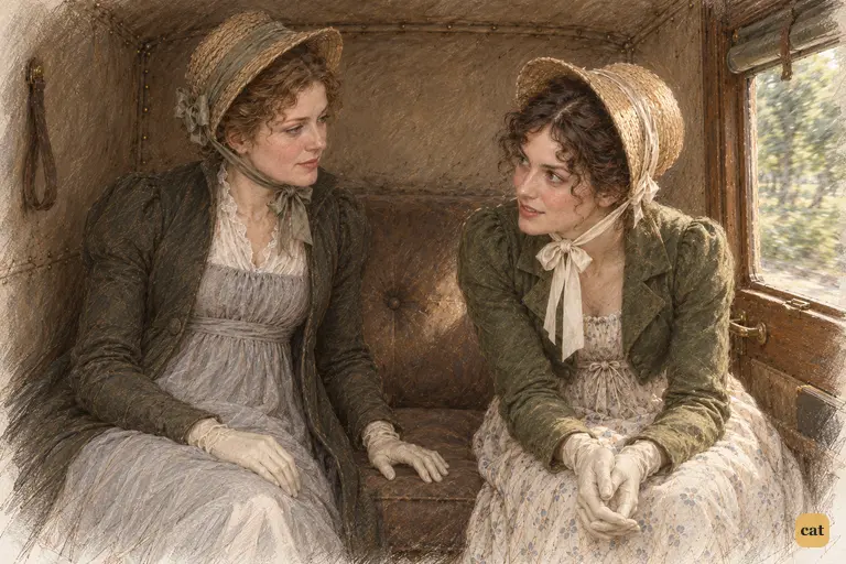 Elizabeth quietly sets out the facts in Darcy’s defence, carefully guarding her source.