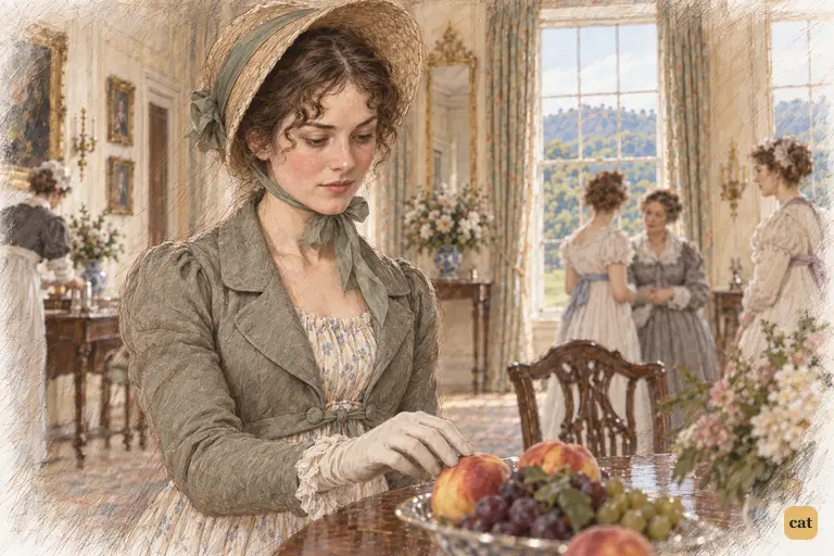 Darcy’s arrival unsettles Elizabeth’s anticipated composure.