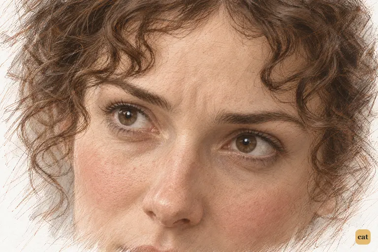 Elizabeth's steady eyes appeal to be believed as she speaks the truth from her heart