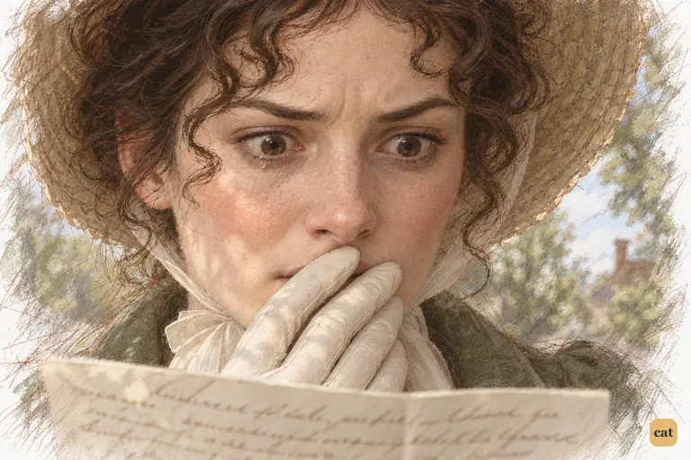 Elizabeth freezes as Darcy’s letter reveals the full cruelty of Wickham’s intentions.
