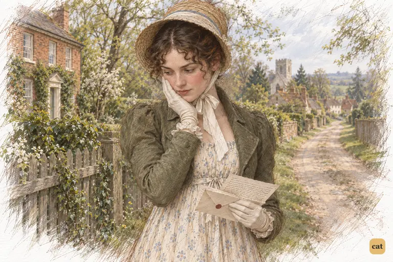 Elizabeth turns from Darcy's letter, recognising the justice of his reproach of her family