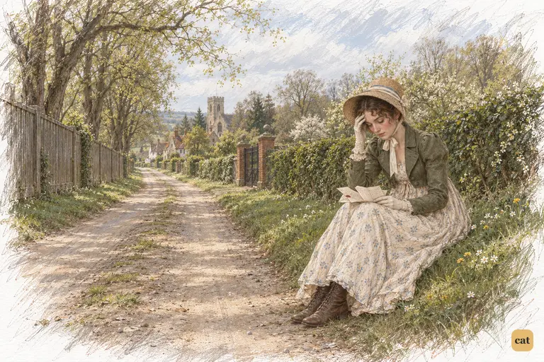 Elizabeth sits alone beside the long park paling, Darcy’s letter slack in her lap.