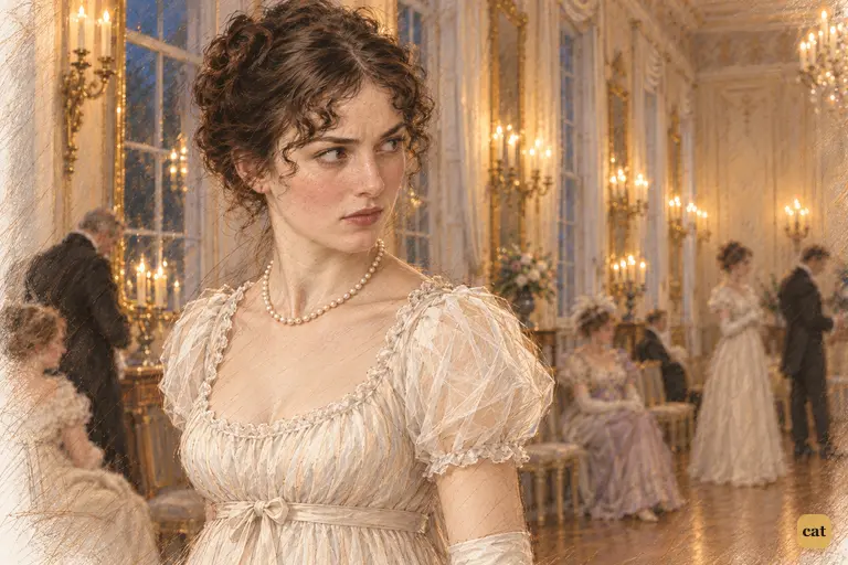 Elizabeth contains her indignation after Miss Bingley’s patronising warning.