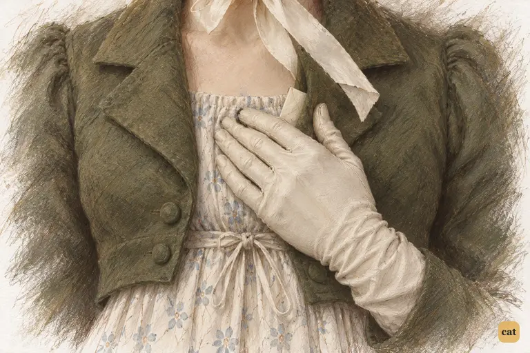 Elizabeth presses her hand over Jane's hidden letter as Fitzwilliam mentions the objections