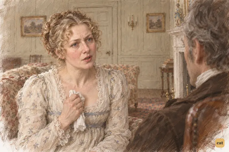 Mrs. Bennet complains that Lydia’s new regiment may offer less agreeable company.