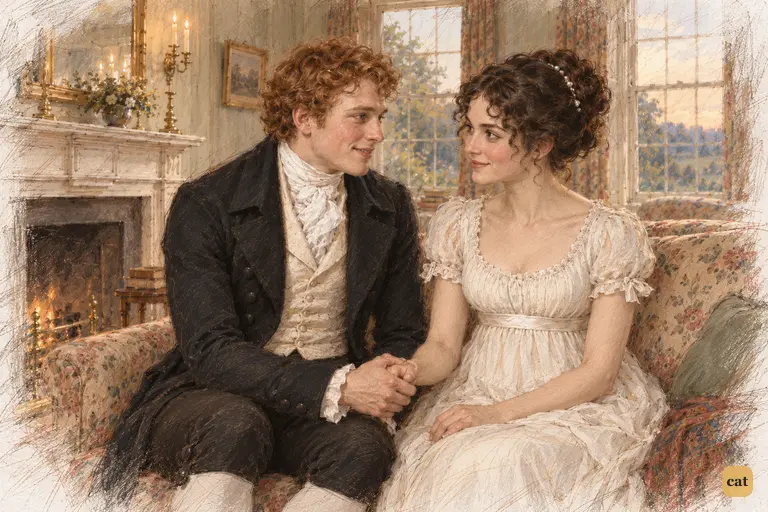Elizabeth warmly welcomes Bingley as her future brother-in-law.
