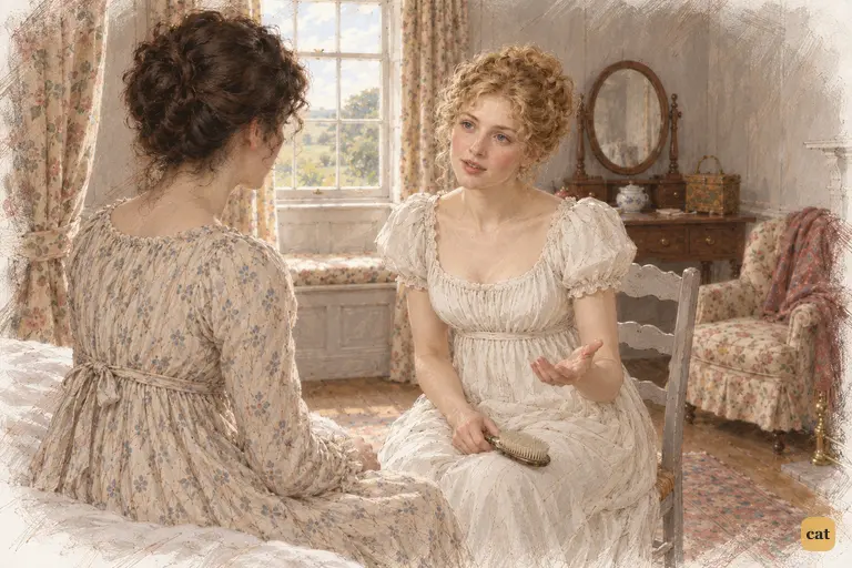 Jane gently asks Elizabeth to consider Darcy’s disappointment.