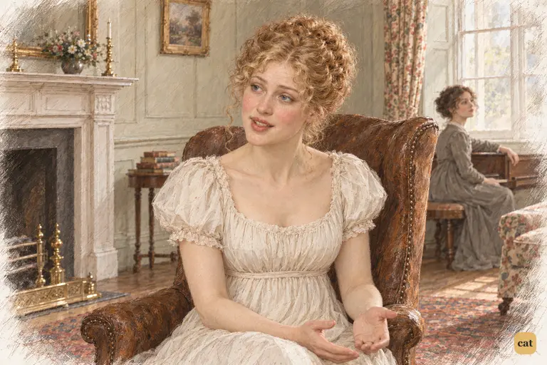 Jane gently offers Miss Bingley’s account of Darcy’s agreeable manner among his intimates.