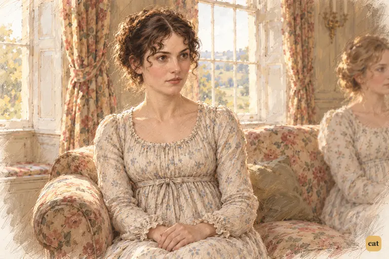 Elizabeth holds firm after refusing the walk to Meryton.