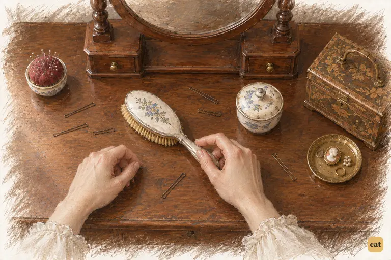 Jane’s fingers worry her laid-down brush, betraying strain beneath her gentle reply