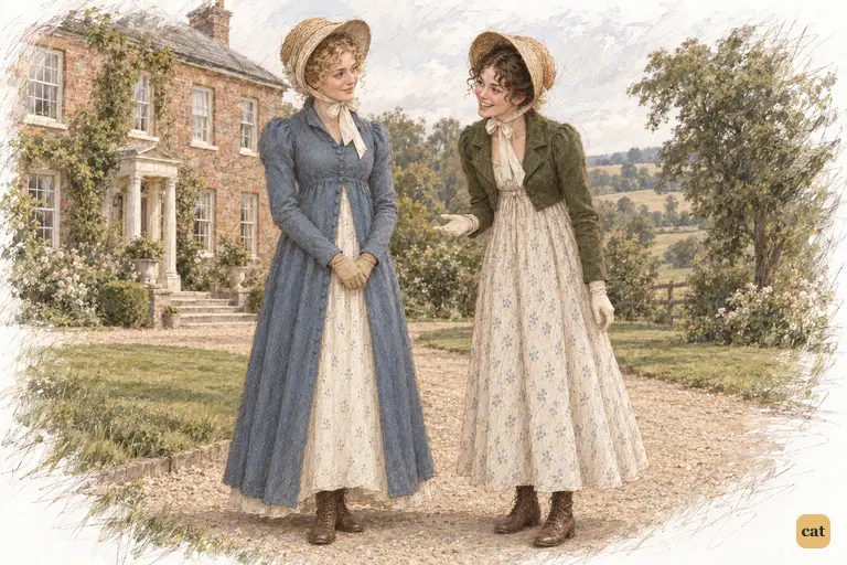 On the gravel walk, Elizabeth playfully warns Jane her composure may win Bingley again