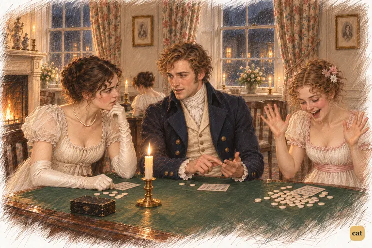 Wickham calmly explains how Darcy's pride can encourage generosity as Elizabeth listens
