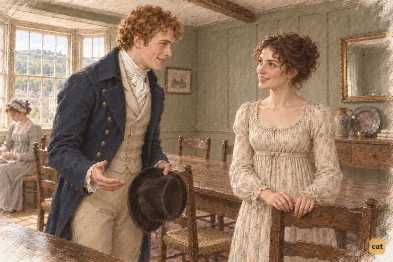 Bingley’s eager farewell rekindles Elizabeth’s hope that Jane still occupies his thoughts.