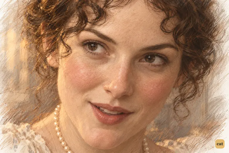 Elizabeth meets Lady Catherine's intrusive question with a steady gaze and a half-smile