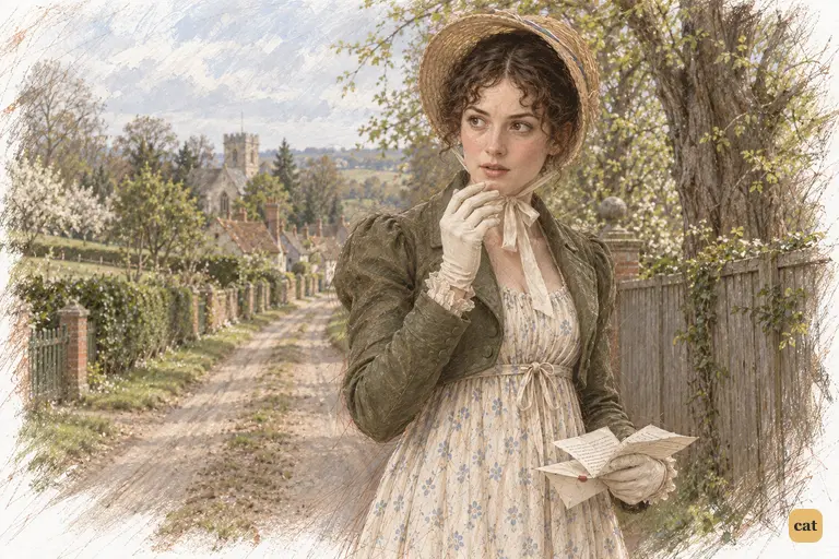 Elizabeth lowers Darcy’s letter as the revelation of Georgiana’s age arrests her reading.