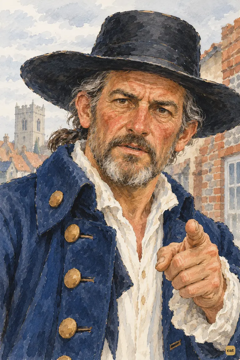 On a Yarmouth street, the weary master tells the young runaway never to go to sea again